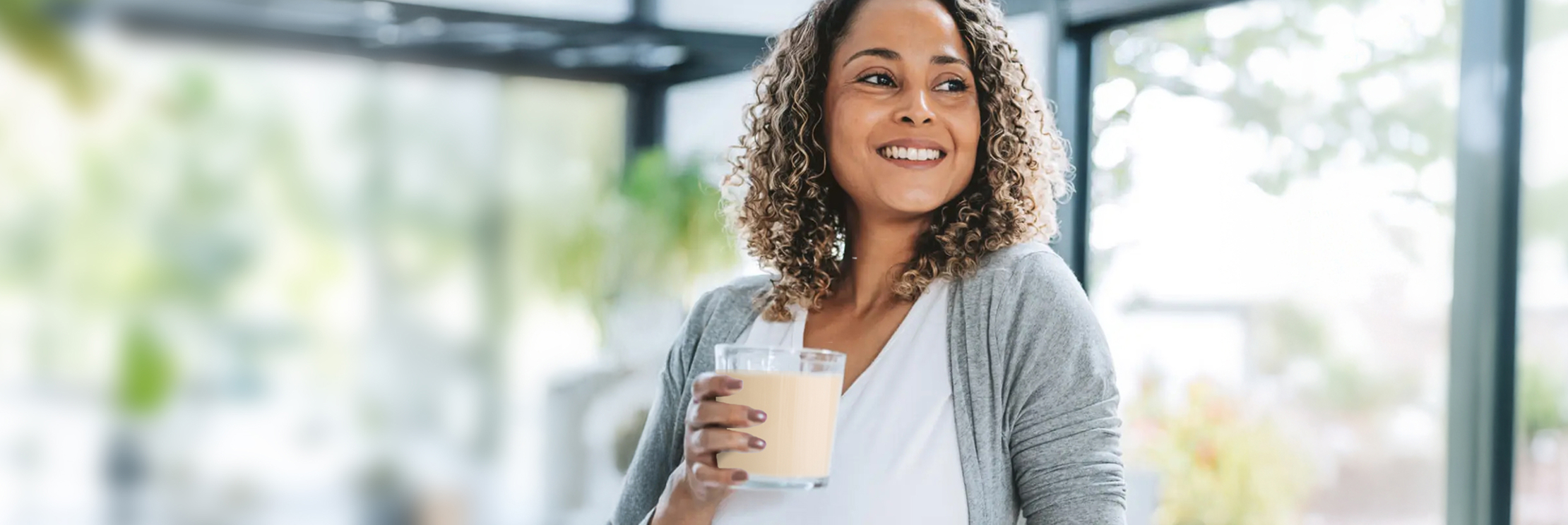 Women drinking Homemade Vanilla Nepro